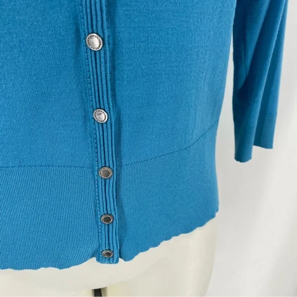 NWT White House Black Market blue cardigan - Picture 7 of 11